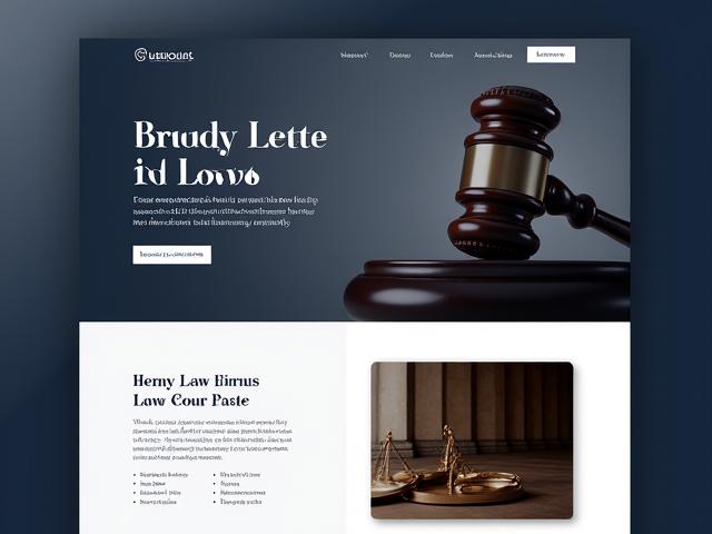 Sitio web de un bufete de abogados con diseño sobrio